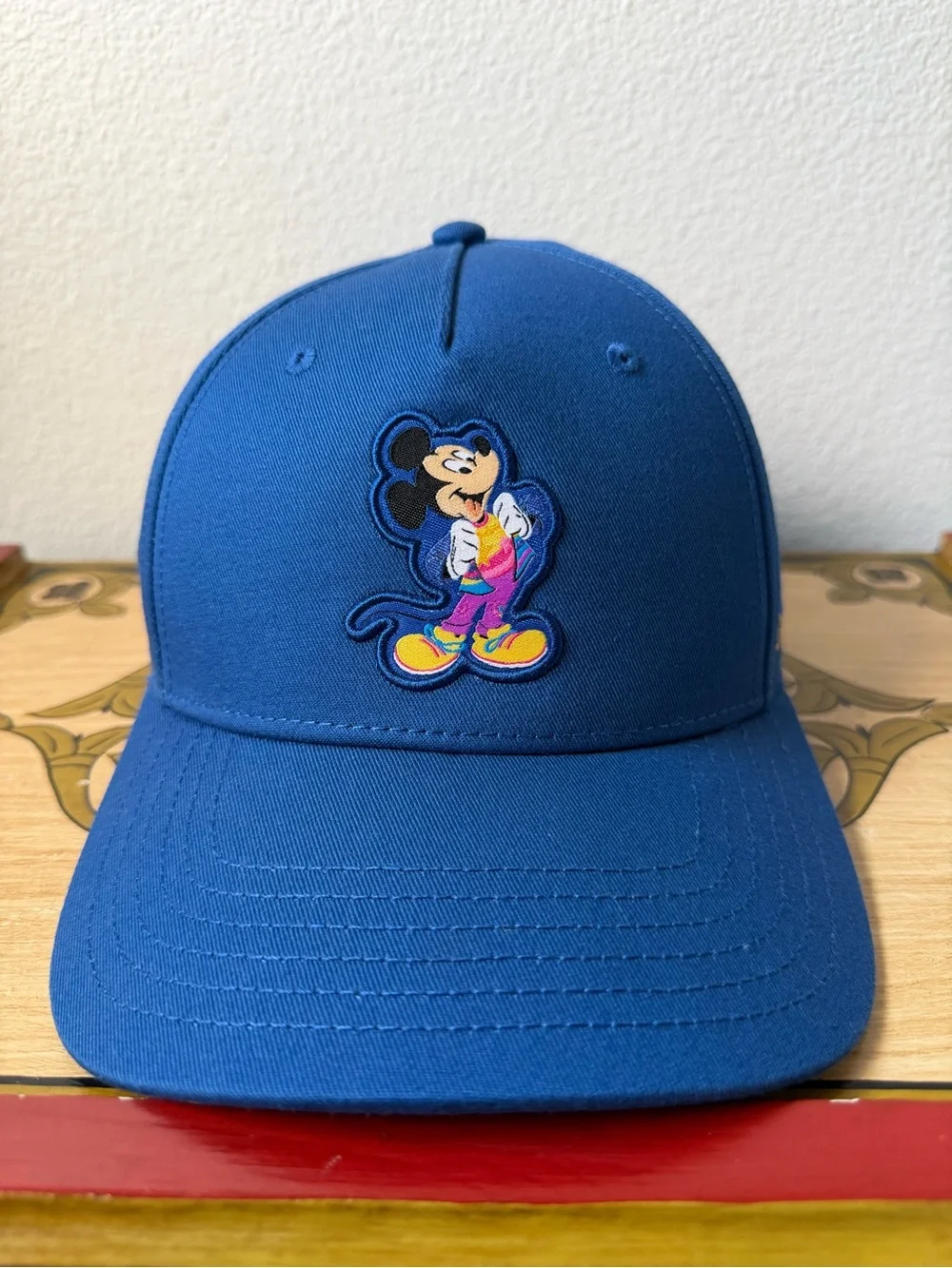 Blue Disney 70th Anniversary Baseball Cap with Mickey Mouse Patch